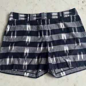 LOFT Navy and Gray Patterned Women Shorts